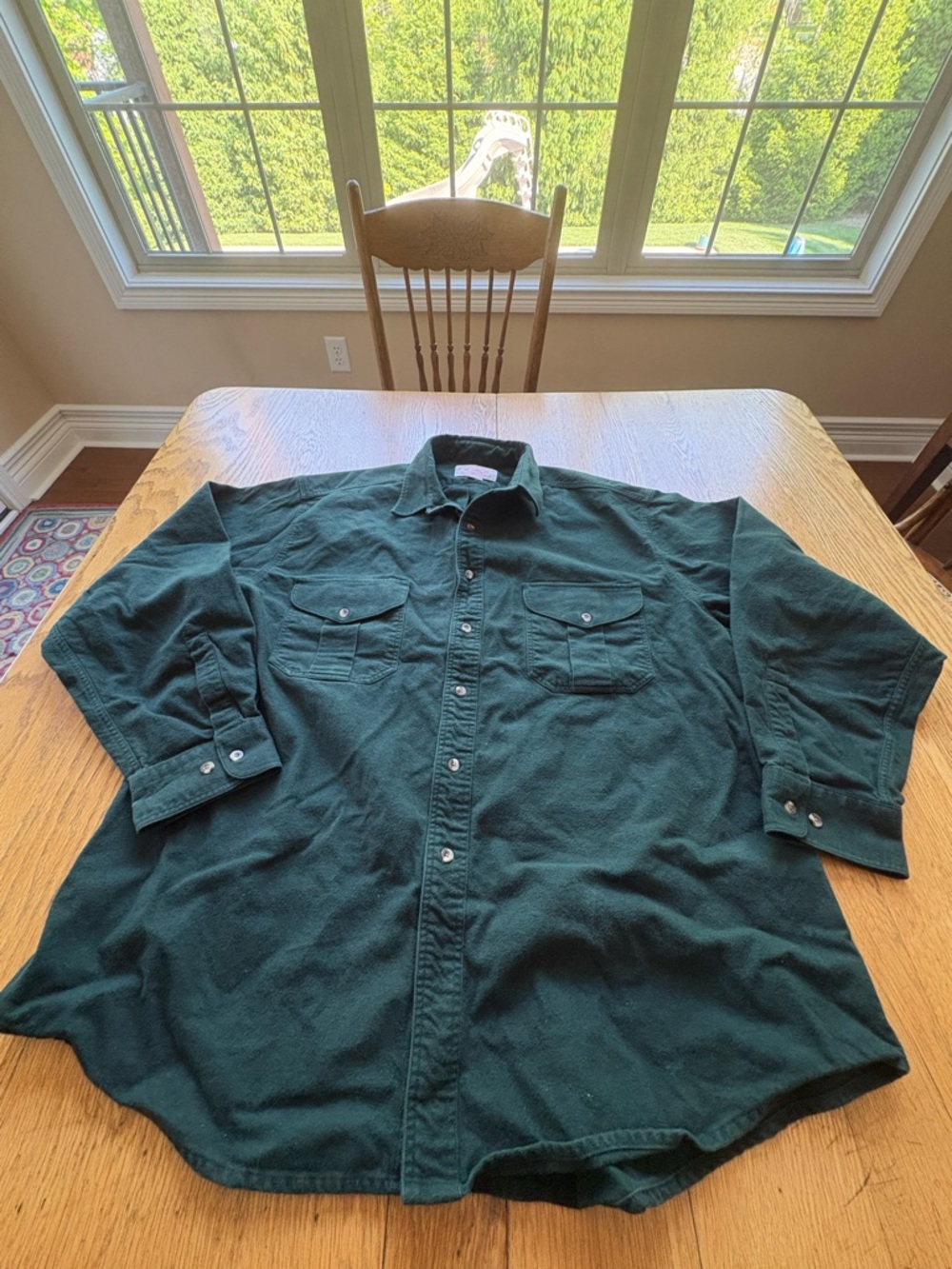 Filson Dark Green Men’s Chamois Button Down Shirt XXL
